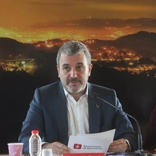 Jaume Collboni durant la reunió
